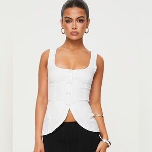 NWT Princess Polly SPIRITO VEST TOP WHITE